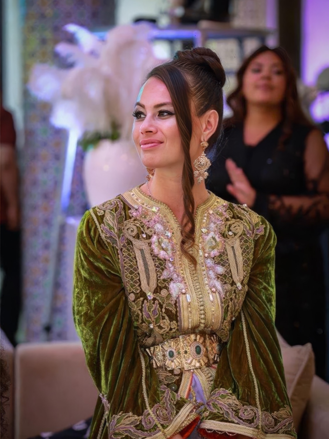 Green gown at an event